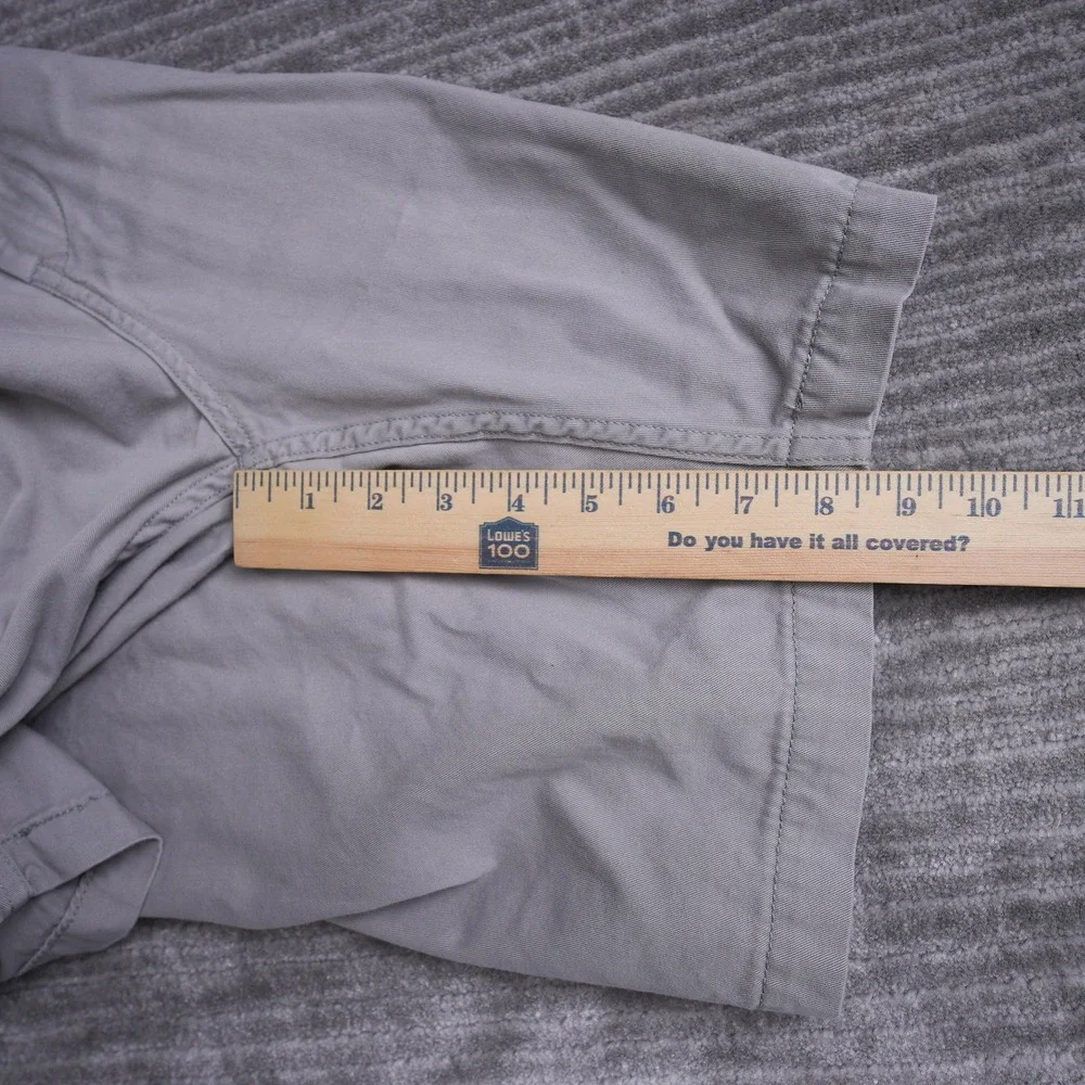 Levi Strauss Men Gray Cargo Shorts‎ Cotton Twill Multi Pocket 36 Fit 35x8.5
